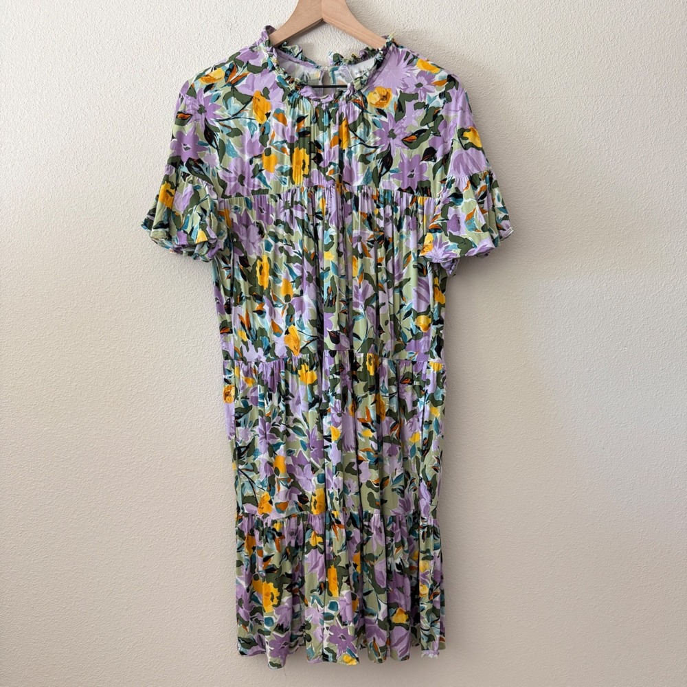 DONNA MORGAN Womens Dress Floral Tiered Cottagecore‎ Boho Garden Party Size 14